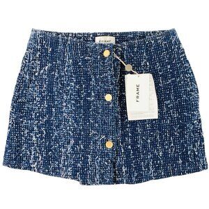 Frame Denim Boucle Mini Skirt Womens Size 4 NWT (MSRP $298) Academia Preppy